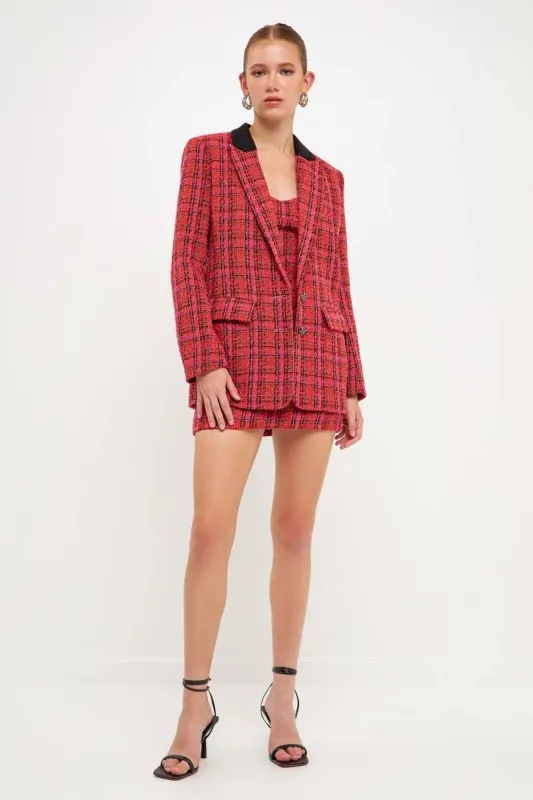 Single-Breasted Tweed Blazer sold by Endless Rose
