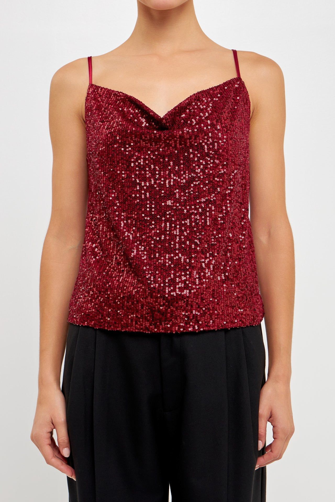 SALE OF Sequins Cowl Neck Top sold by Endless Rose product image thumbnail 2