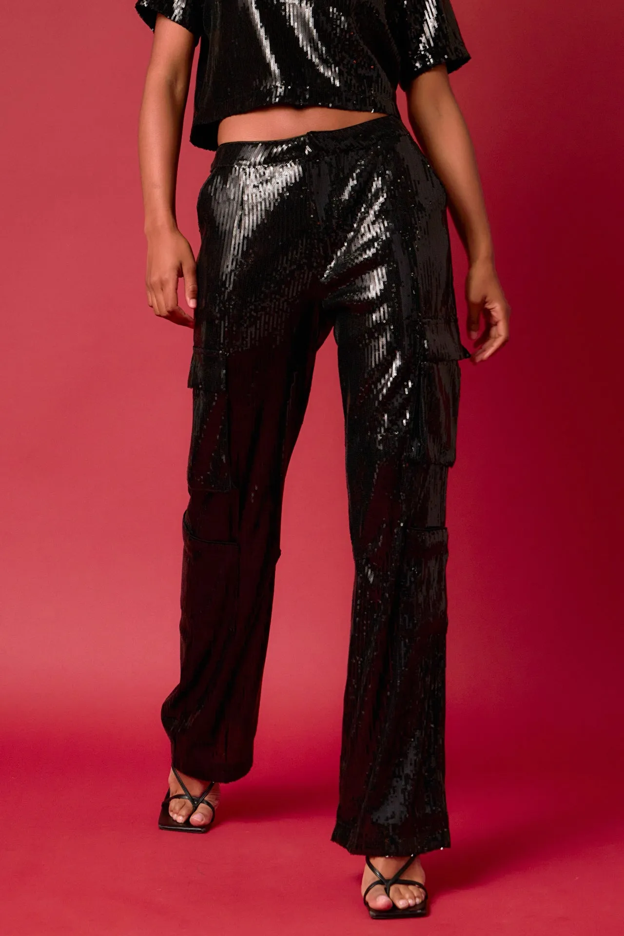 Sequins Cargo Pants sold by Endless Rose product image thumbnail 2
