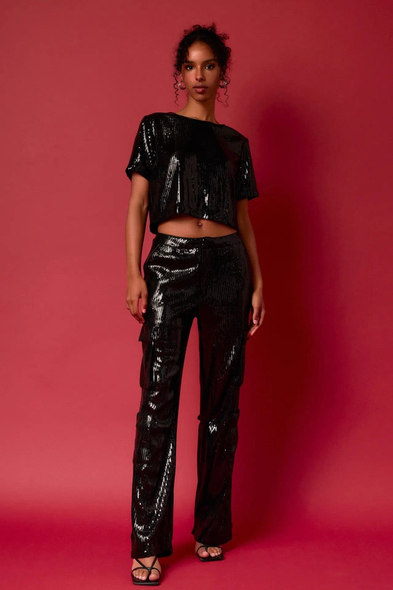 Sequins Cargo Pants sold by Endless Rose