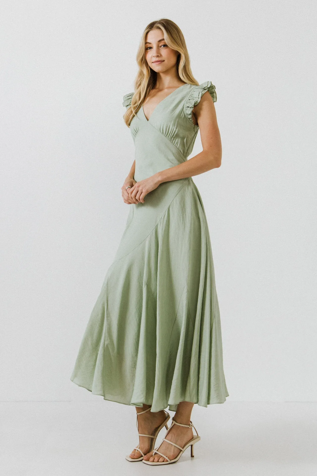 Asymmetrical Ruffle Maxi Dress sold by Endless Rose product image thumbnail 3