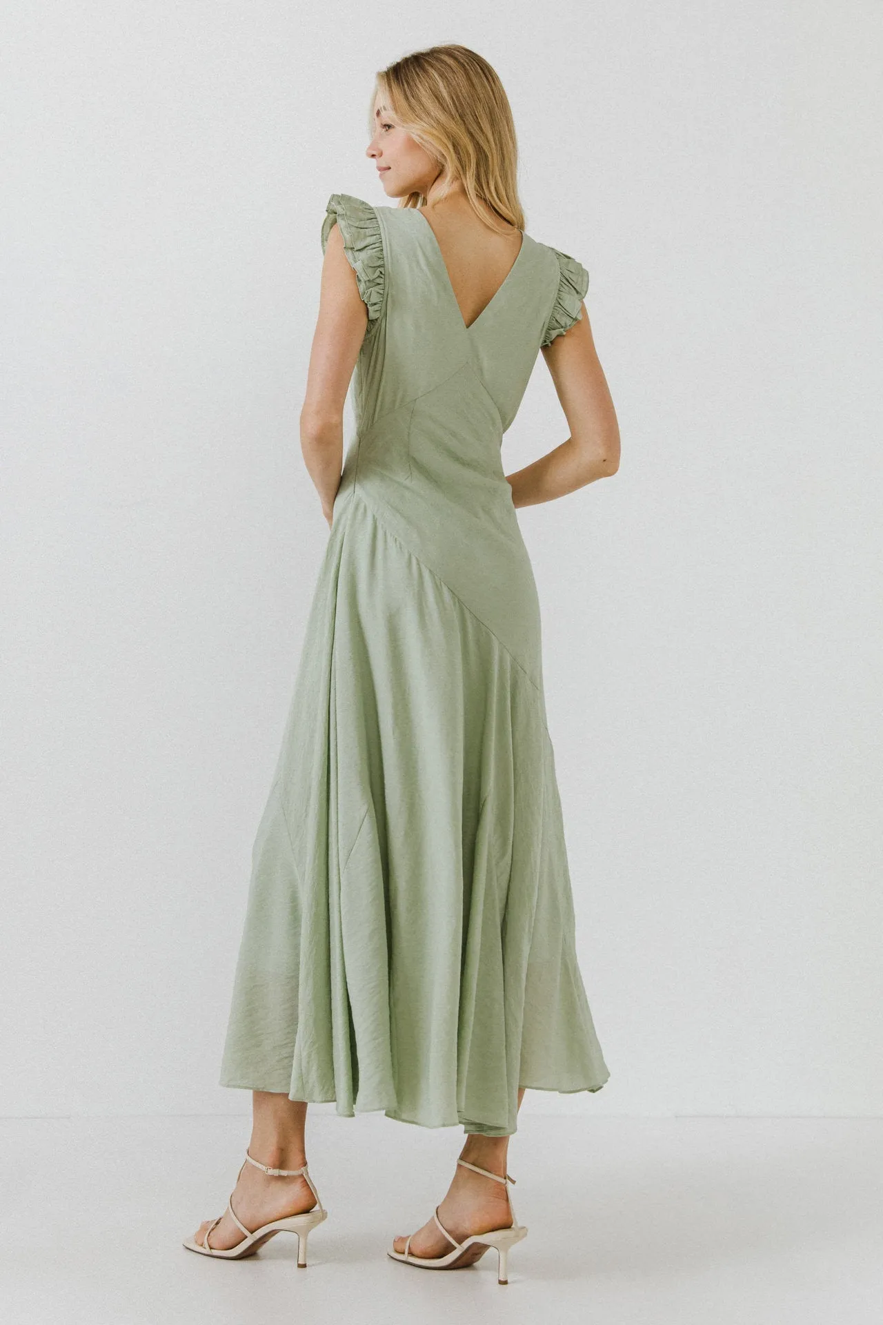 Asymmetrical Ruffle Maxi Dress sold by Endless Rose product image thumbnail 4