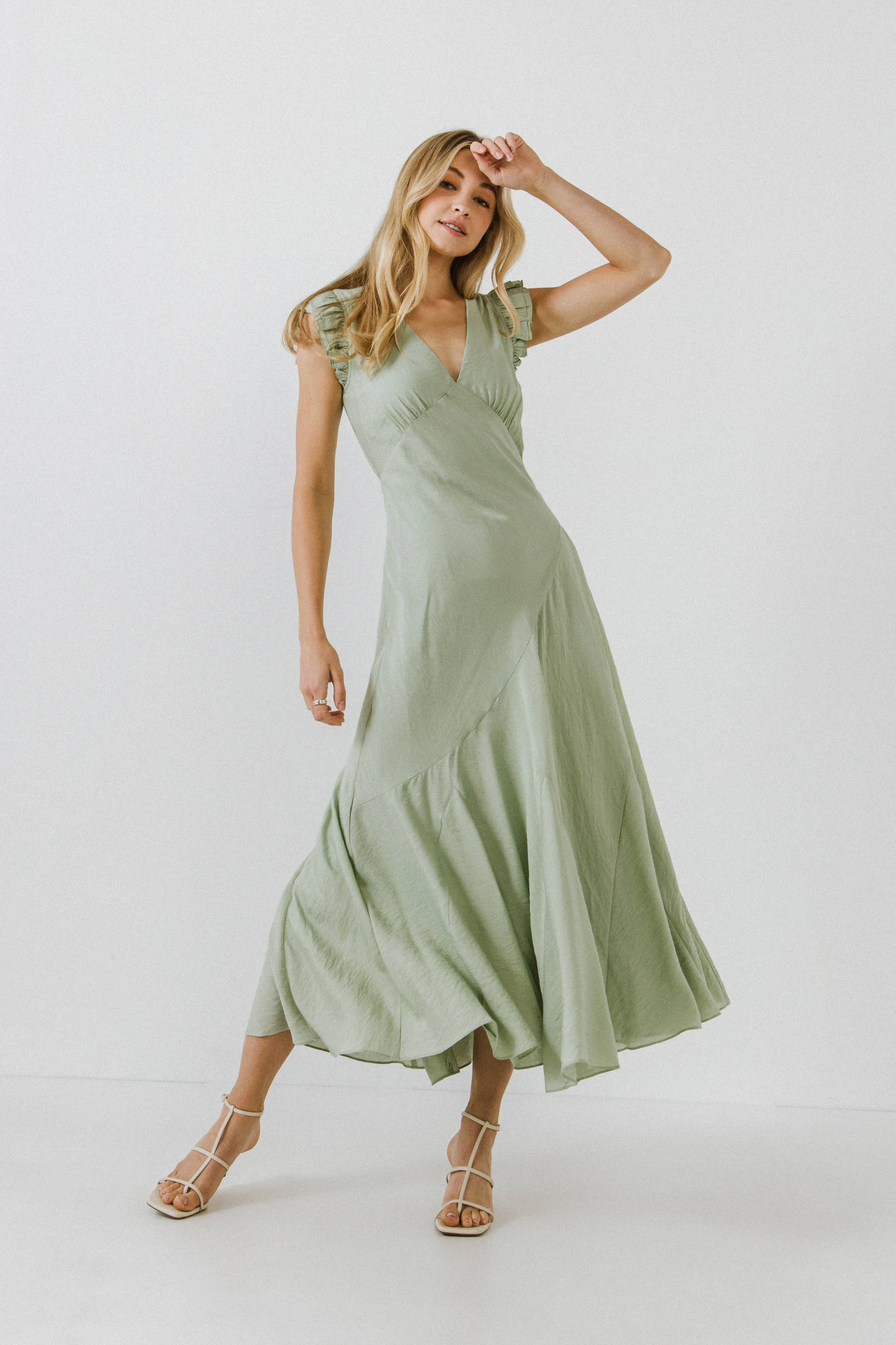 Asymmetrical Ruffle Maxi Dress sold by Endless Rose product image thumbnail 5