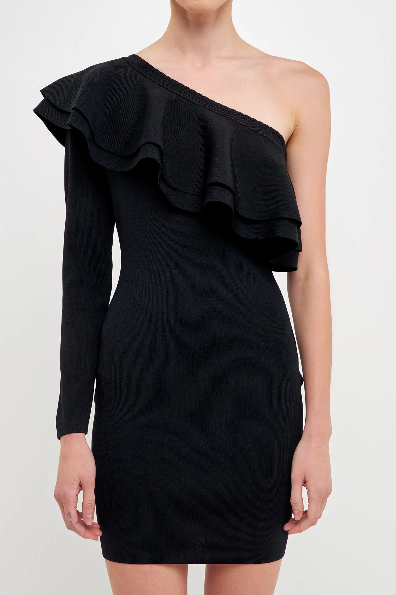 One Shoulder Knitted Mini Dress sold by Endless Rose product image thumbnail 2