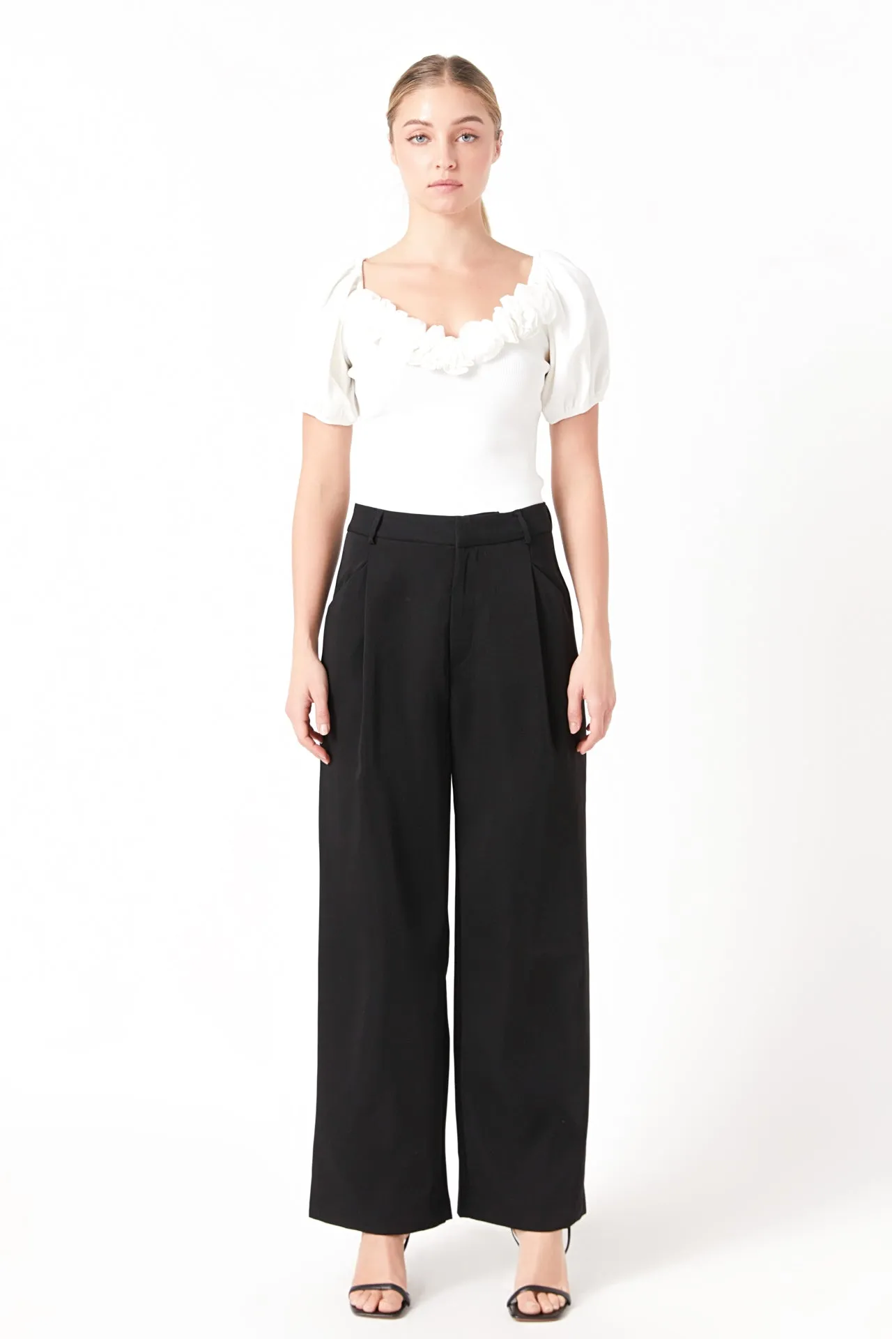 Mixed 3D Flower Knit Top sold by Endless Rose