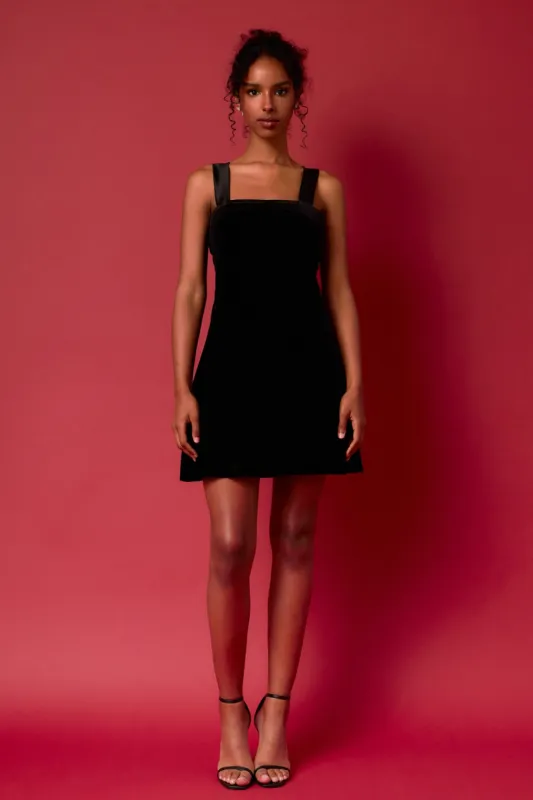 Satin Tie Velvet Mini Dress sold by Endless Rose