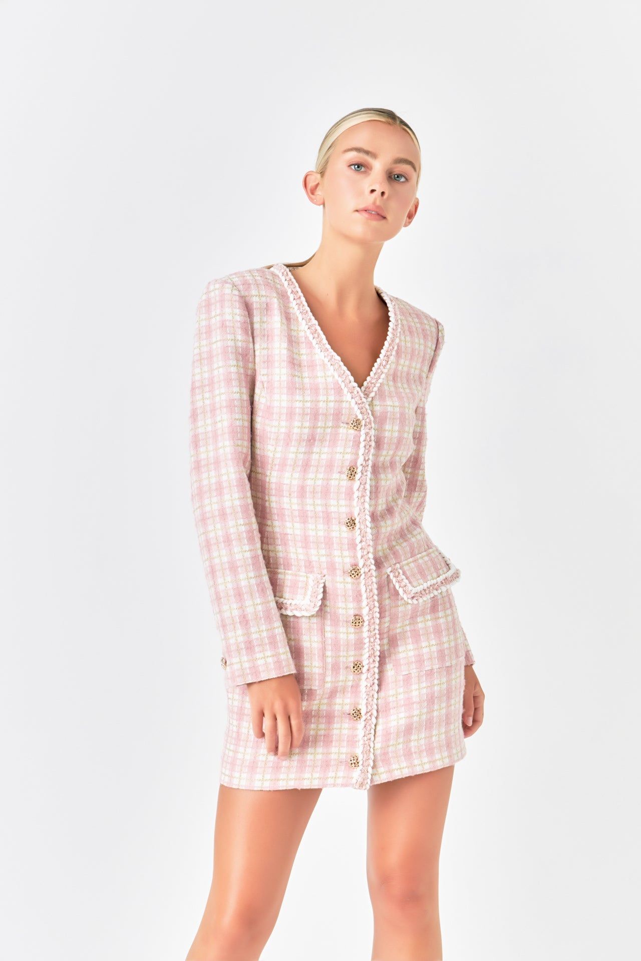 Premium Long Sleeve Tweed Mini Dress - Final Sale sold by Endless Rose product image thumbnail 5