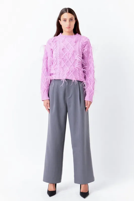 Feather Detail Sweater sold by Endless Rose