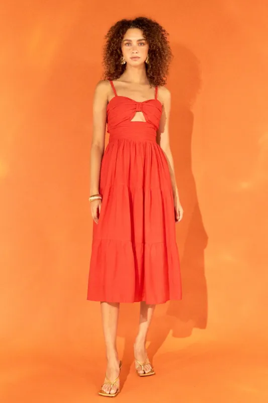 Cut out Elastic Strap with Midi Dress sold by Endless Rose