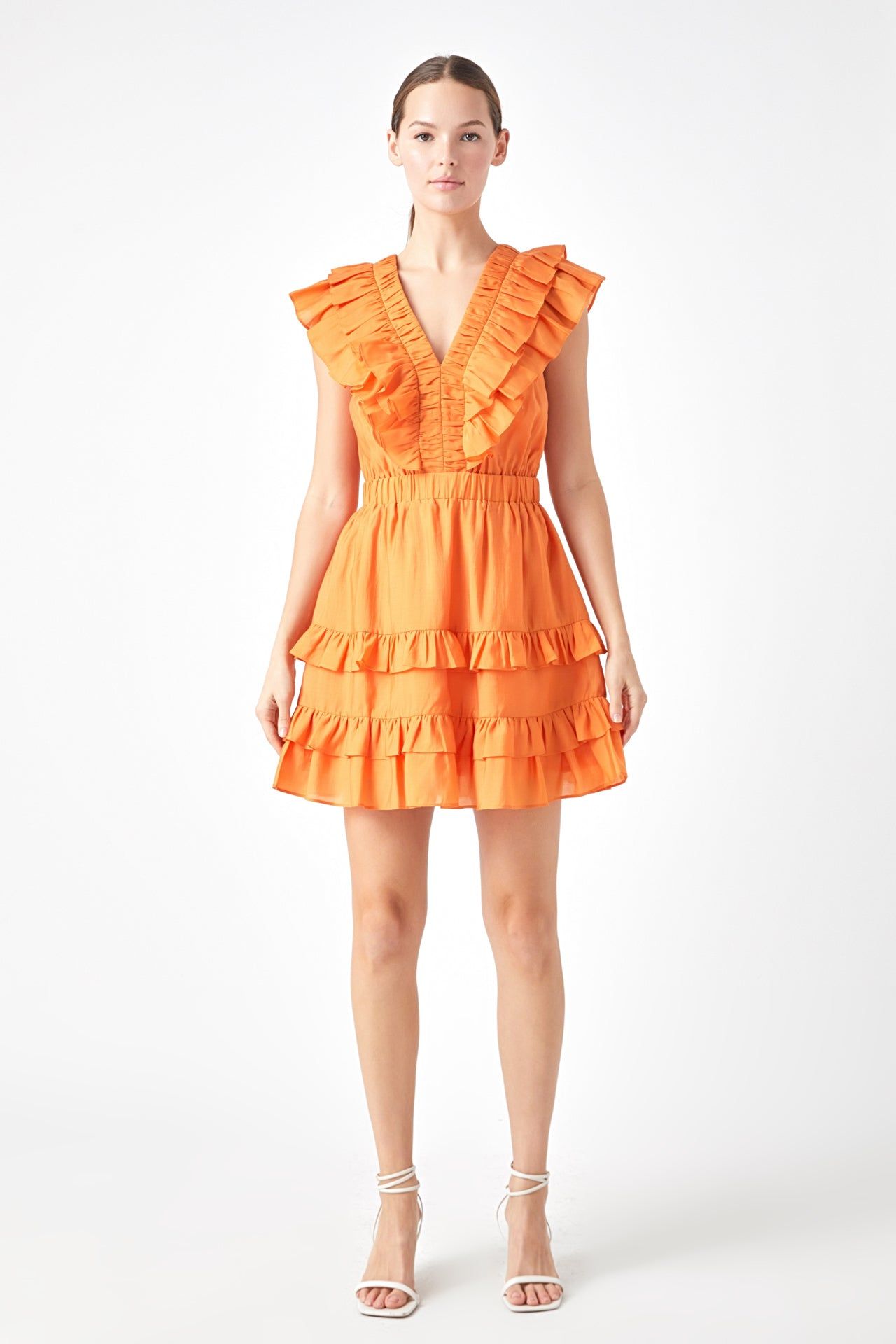 Ruffle Detail Mini Dress sold by Endless Rose