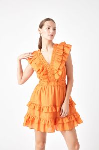 Ruffle Detail Mini Dress sold by Endless Rose