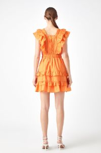 Ruffle Detail Mini Dress sold by Endless Rose