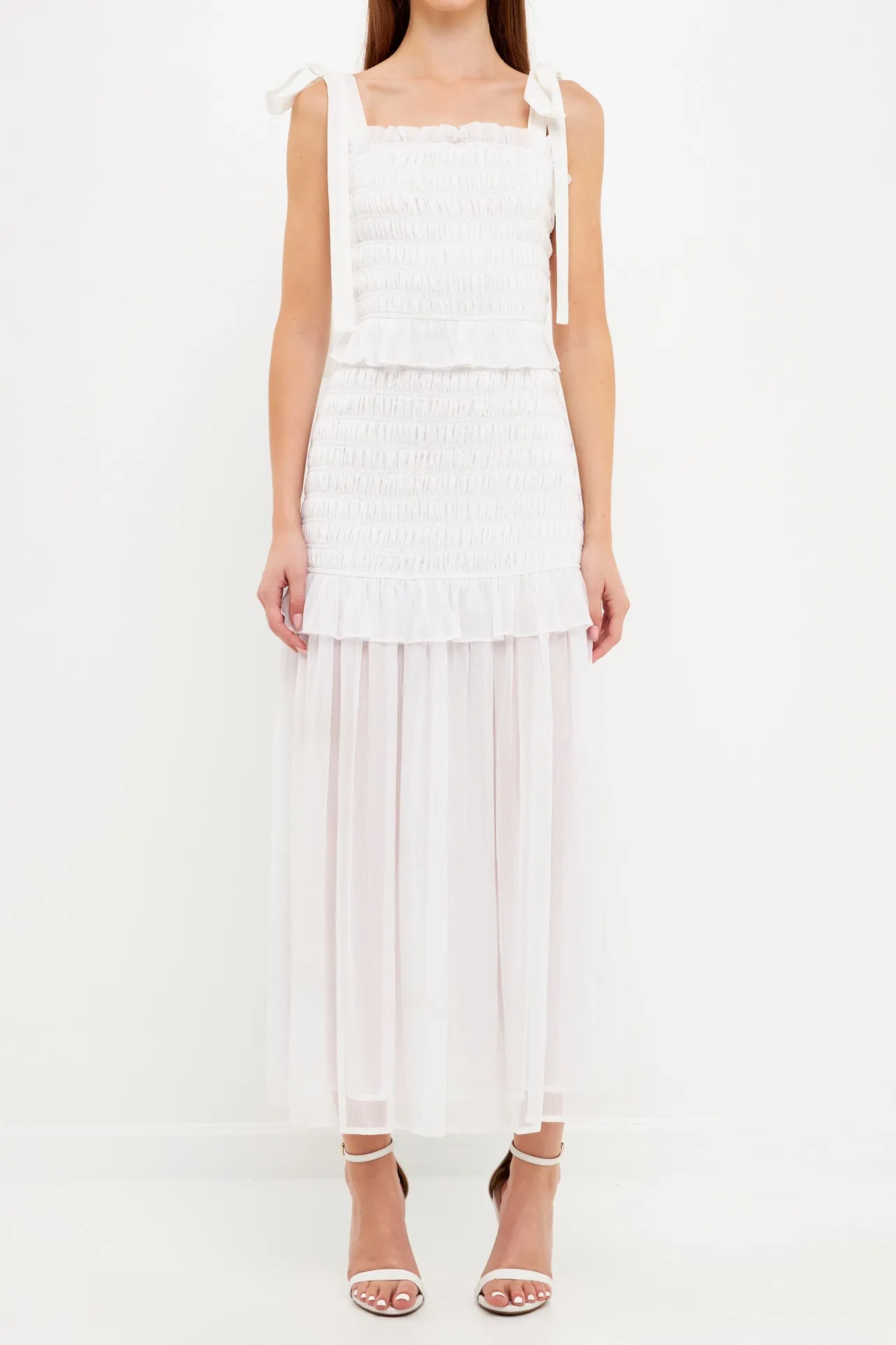 Smocked Drop Waist Combination Maxi sold by Endless Rose product image thumbnail 2