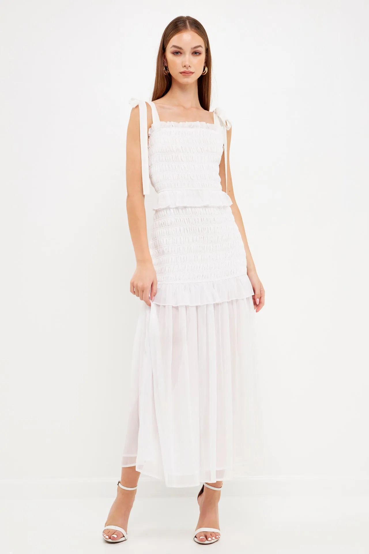 Smocked Drop Waist Combination Maxi sold by Endless Rose