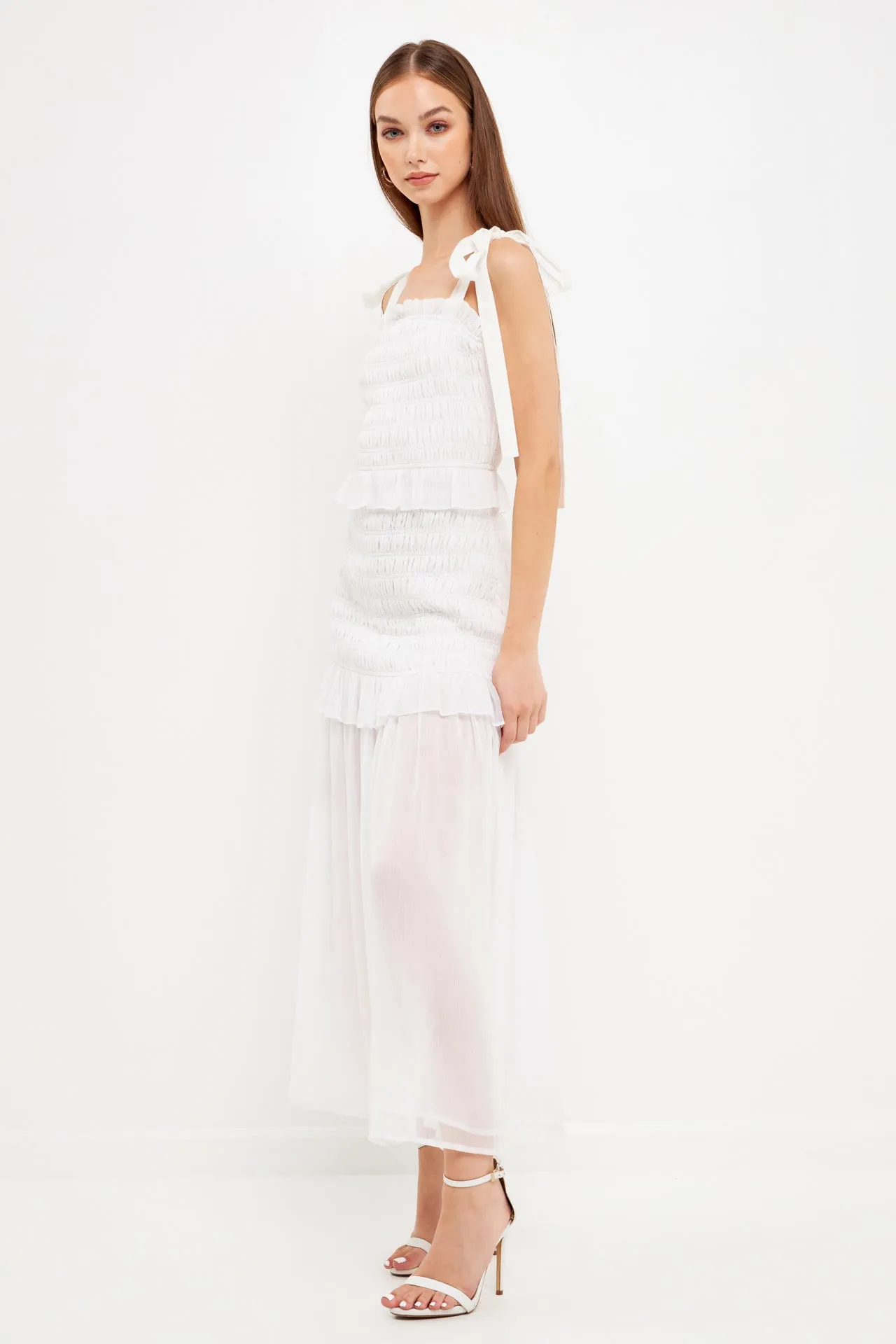 Smocked Drop Waist Combination Maxi sold by Endless Rose product image thumbnail 3