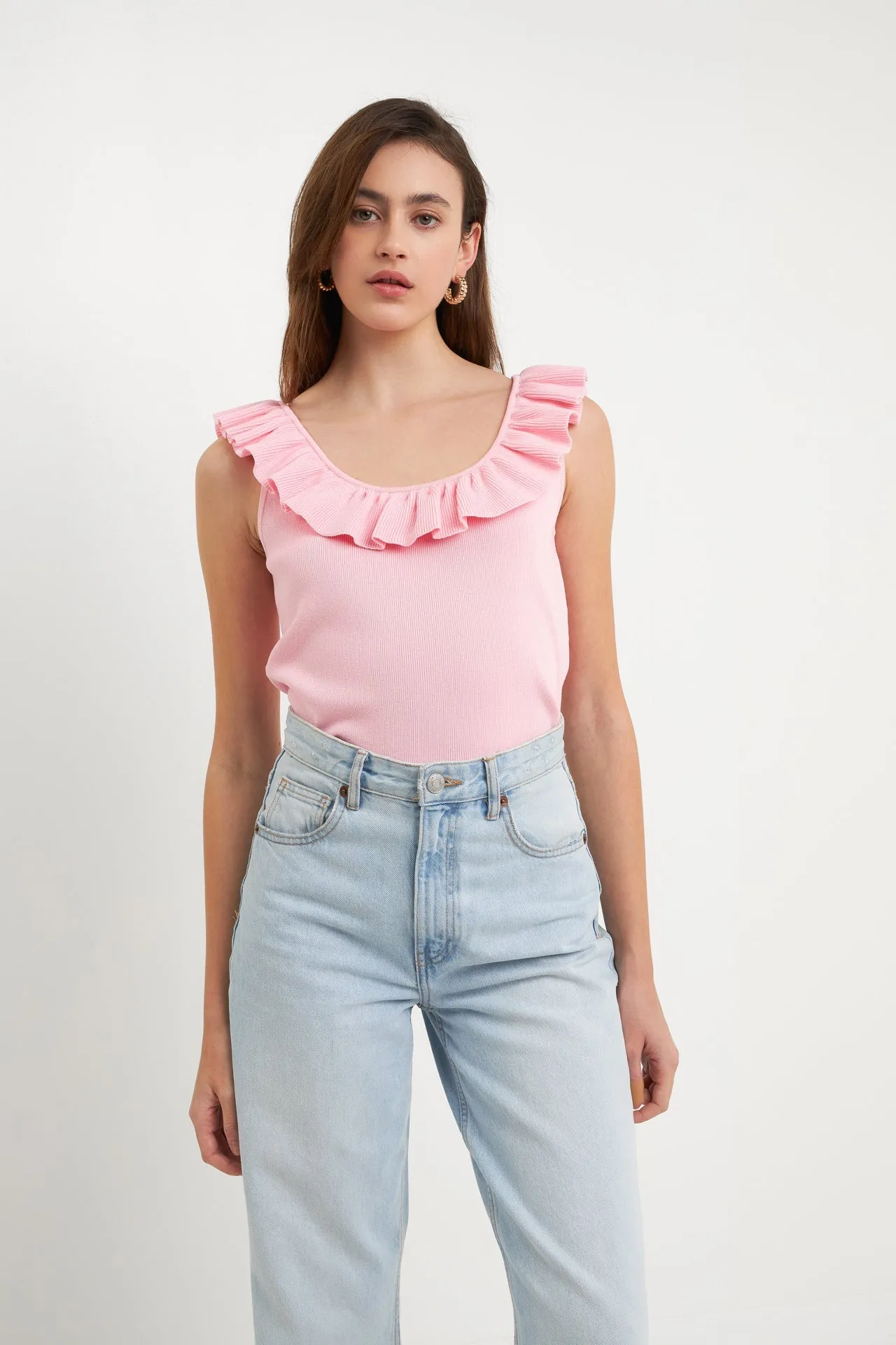 Ruffle Neck Knit Top sold by Endless Rose product image thumbnail 5