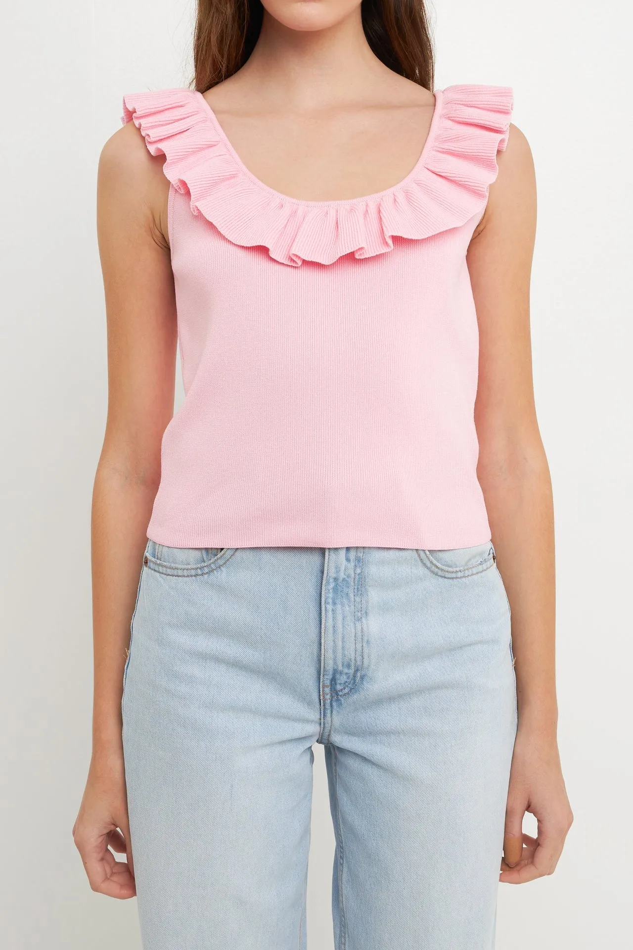 Ruffle Neck Knit Top sold by Endless Rose product image thumbnail 2