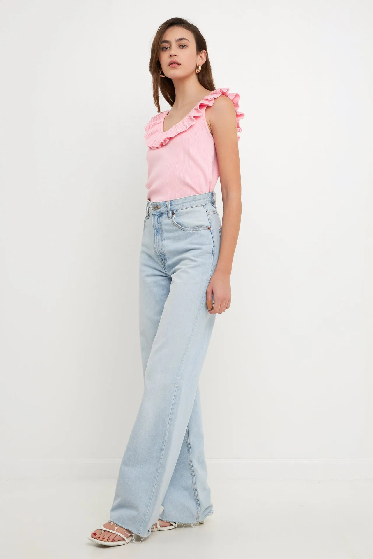 Ruffle Neck Knit Top sold by Endless Rose product image thumbnail 3