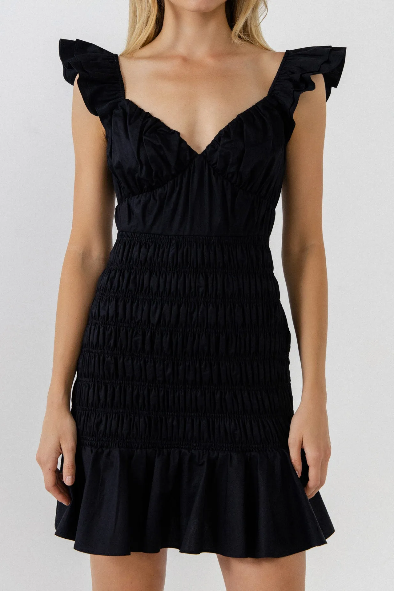 Ruffle Sleeve Smocked Mini Dress sold by Endless Rose product image thumbnail 2