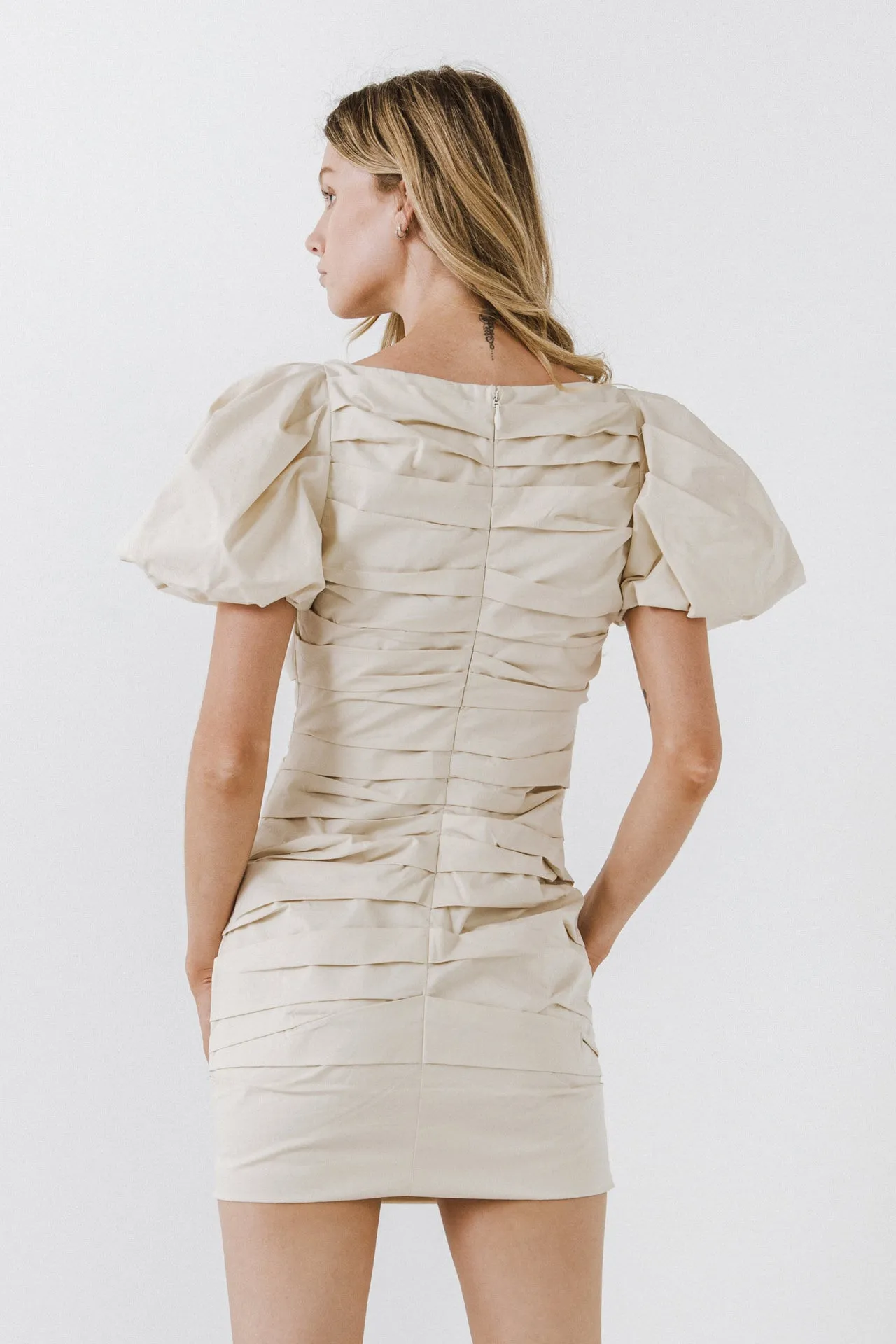 Ruched Puff Sleeve Dress sold by Endless Rose product image thumbnail 4