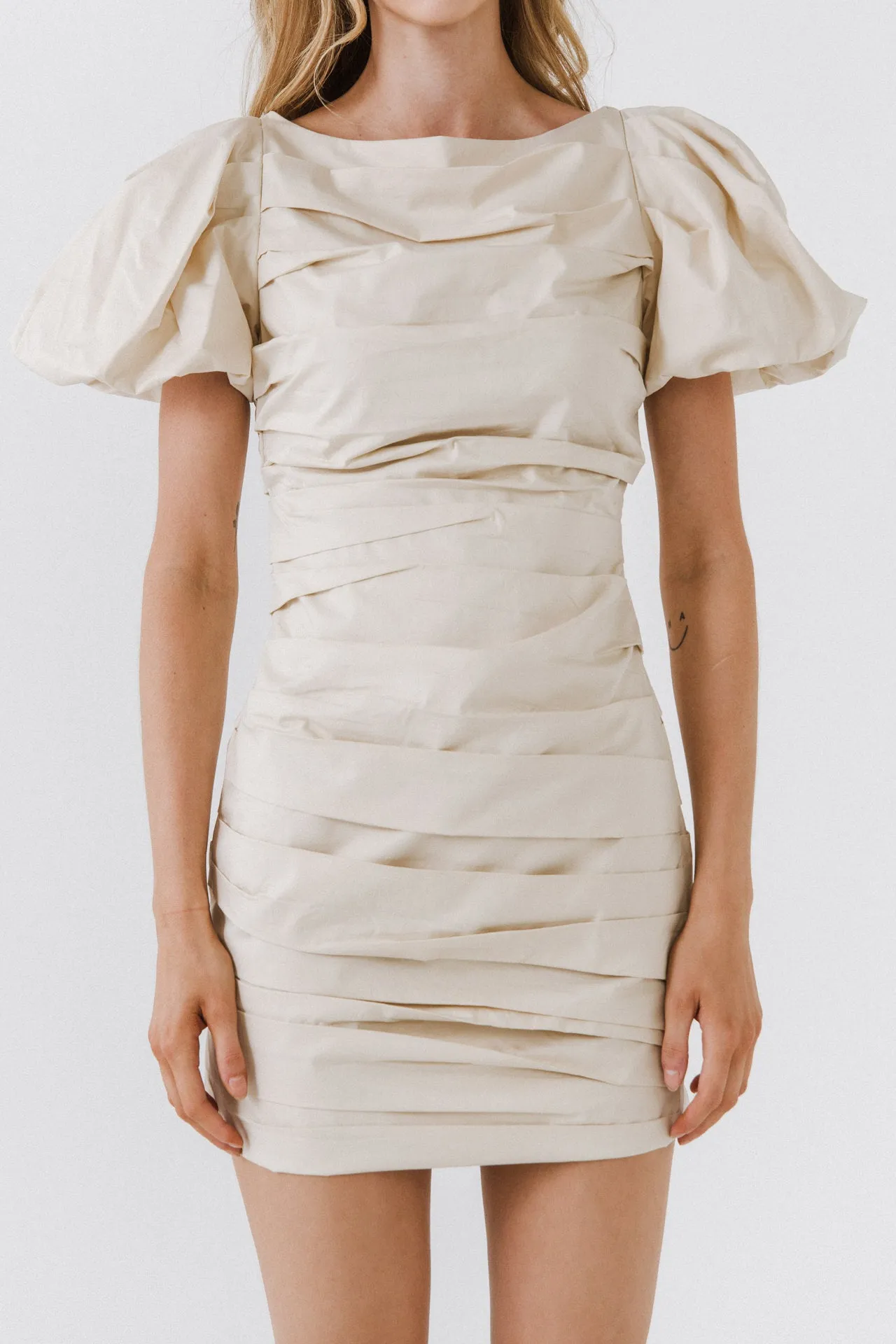 Ruched Puff Sleeve Dress sold by Endless Rose product image thumbnail 2