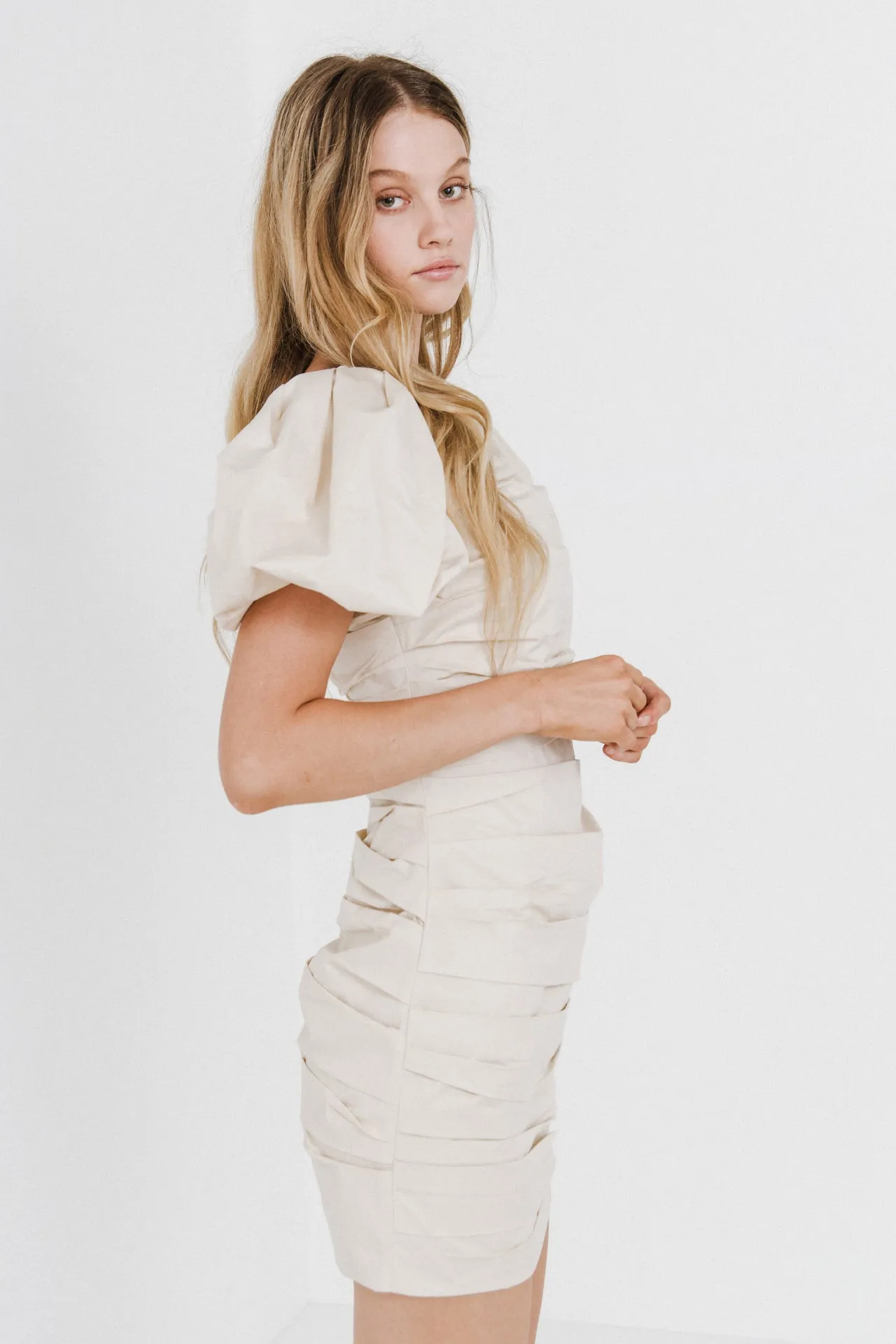 Ruched Puff Sleeve Dress sold by Endless Rose product image thumbnail 5