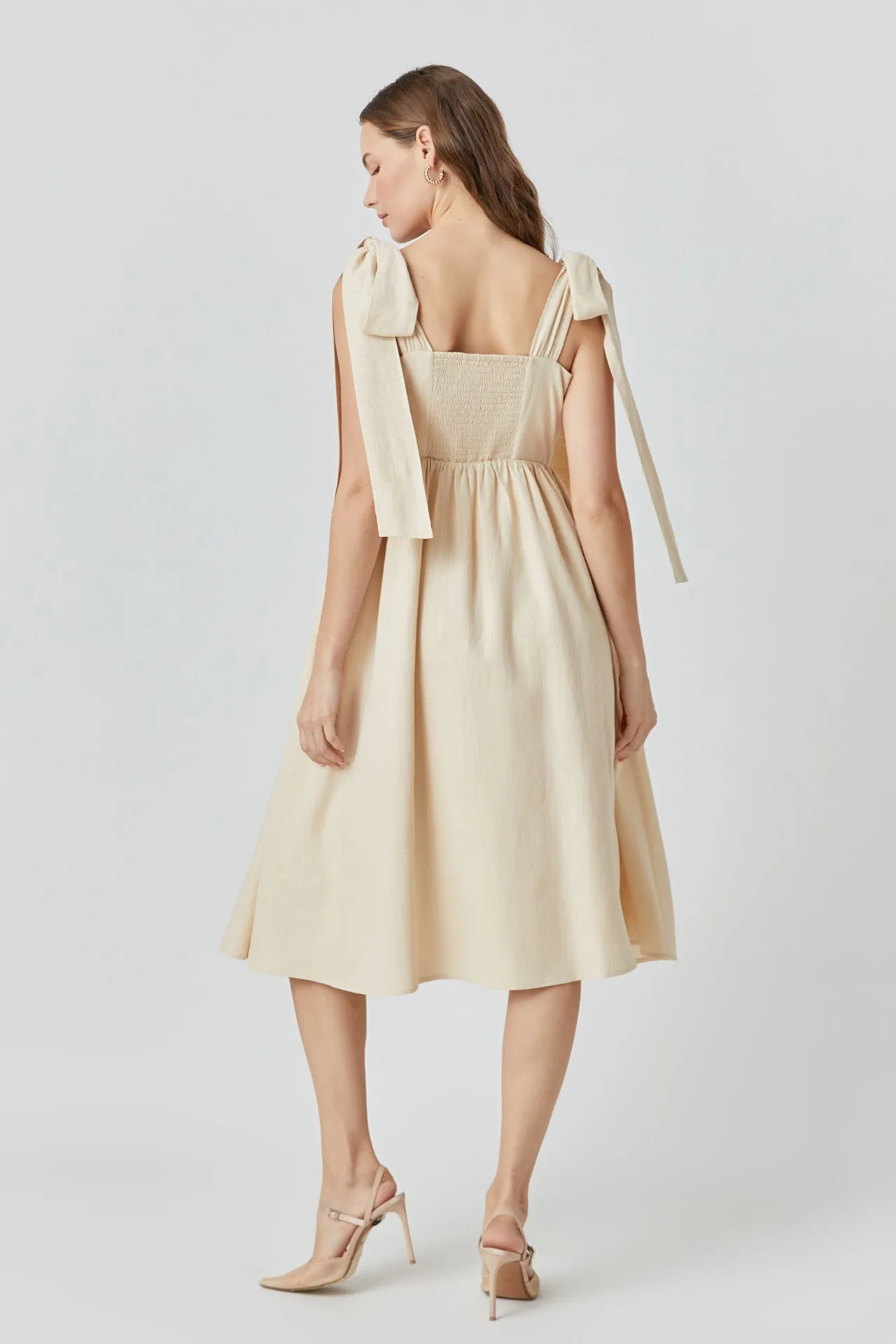 Bow Shoulder Tie Midi Dress sold by Endless Rose product image thumbnail 4