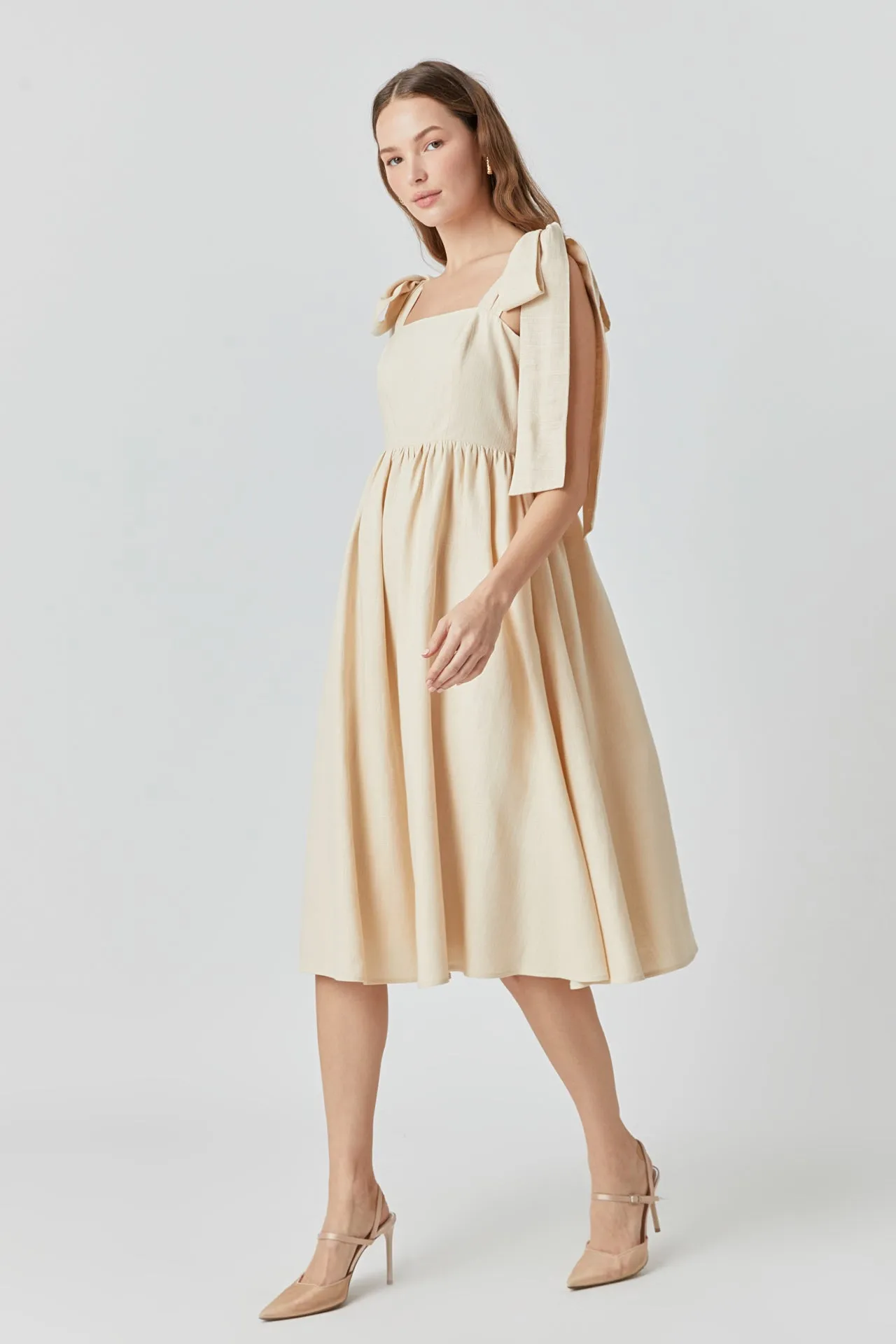 Bow Shoulder Tie Midi Dress sold by Endless Rose product image thumbnail 3