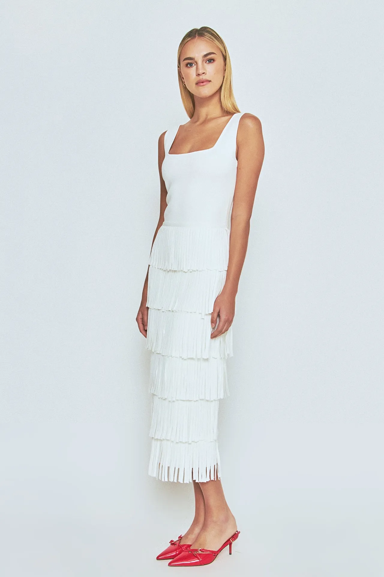 Knit Fringe Long Dress - Final Sale sold by Endless Rose product image thumbnail 3