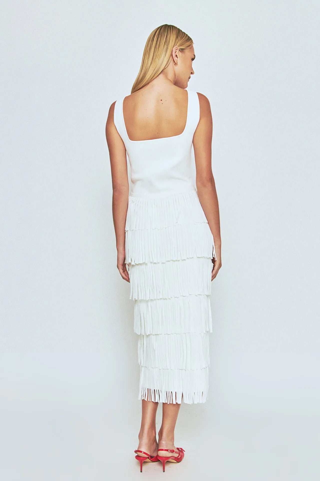 Knit Fringe Long Dress - Final Sale sold by Endless Rose product image thumbnail 4