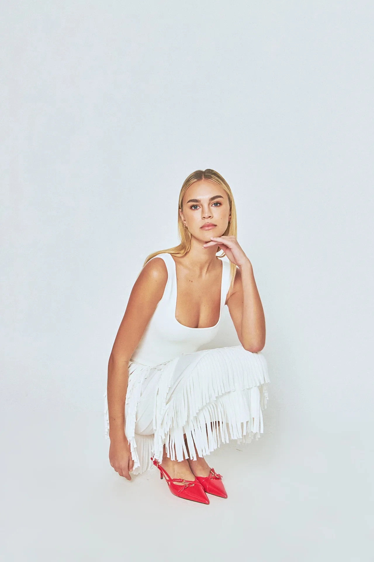 Knit Fringe Long Dress - Final Sale sold by Endless Rose product image thumbnail 5