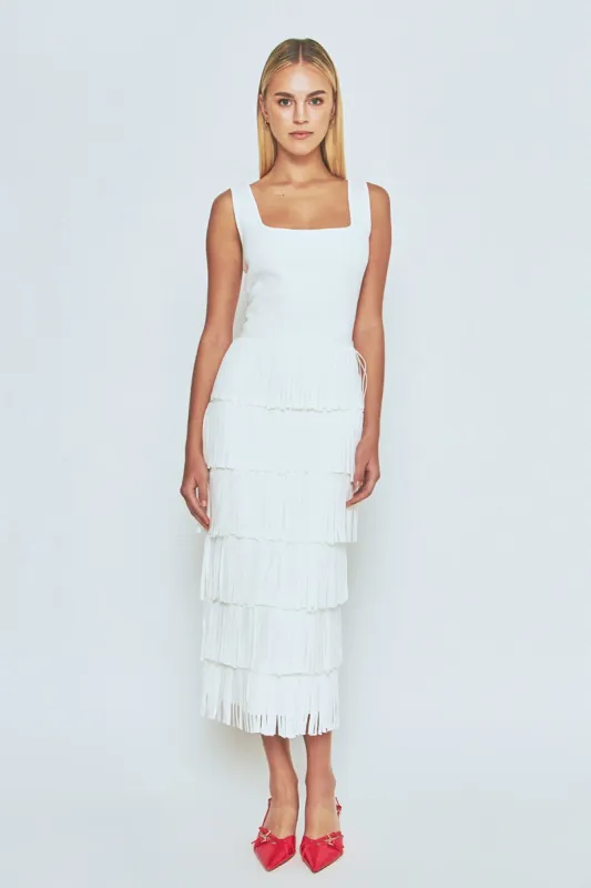 Knit Fringe Long Dress - Final Sale made by Endless Rose