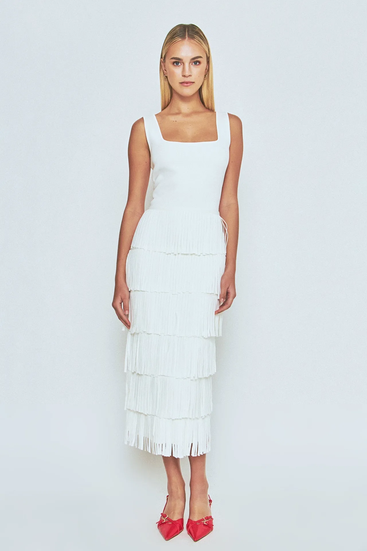Knit Fringe Long Dress - Final Sale sold by Endless Rose