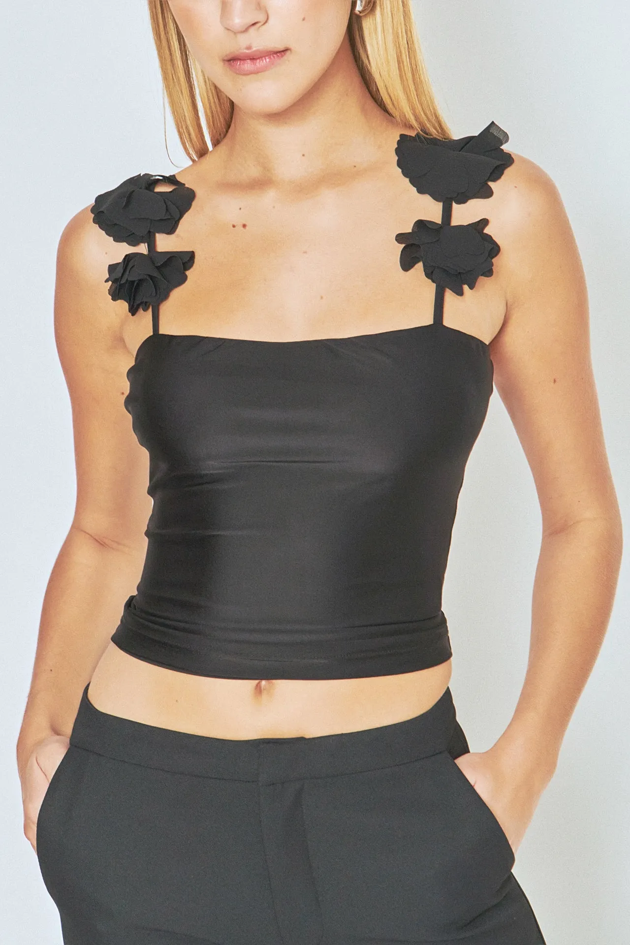 Rosette Shoulder Fitted Top sold by Endless Rose product image thumbnail 2