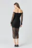 Mesh Off the Shoulder Maxi Dress sold by Endless Rose