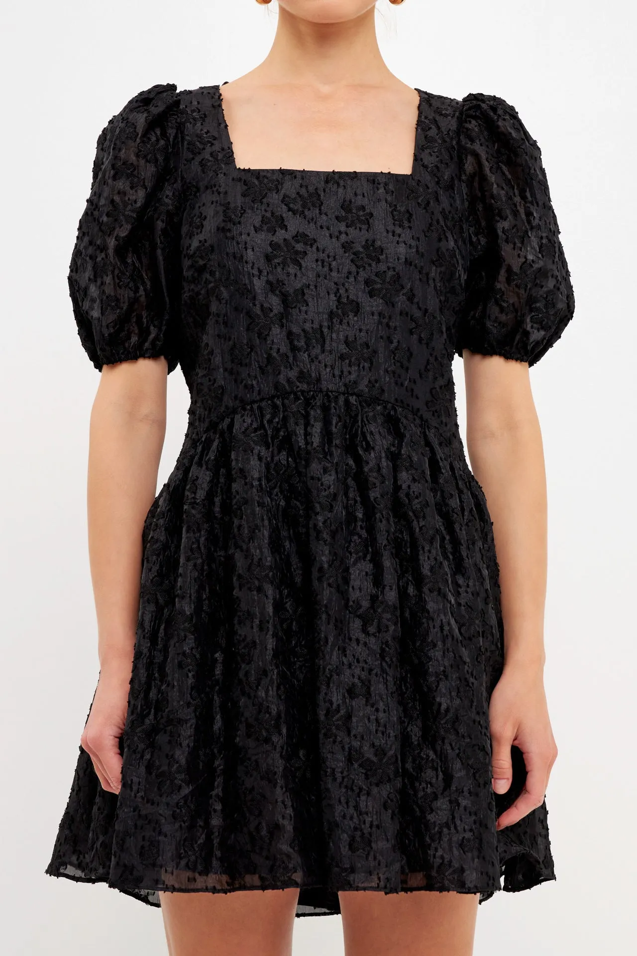 Texture Floral Organza Mini Dress sold by Endless Rose product image thumbnail 2