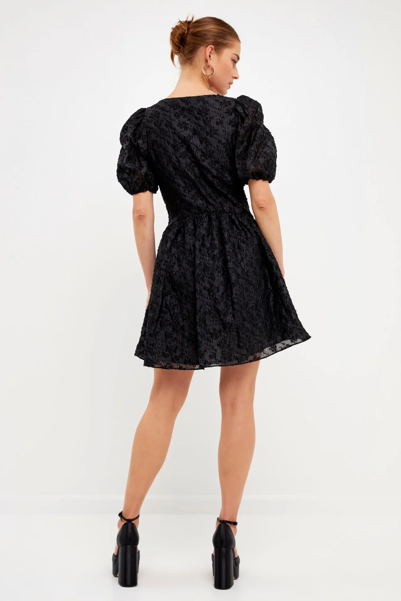 Texture Floral Organza Mini Dress sold by Endless Rose product image thumbnail 4