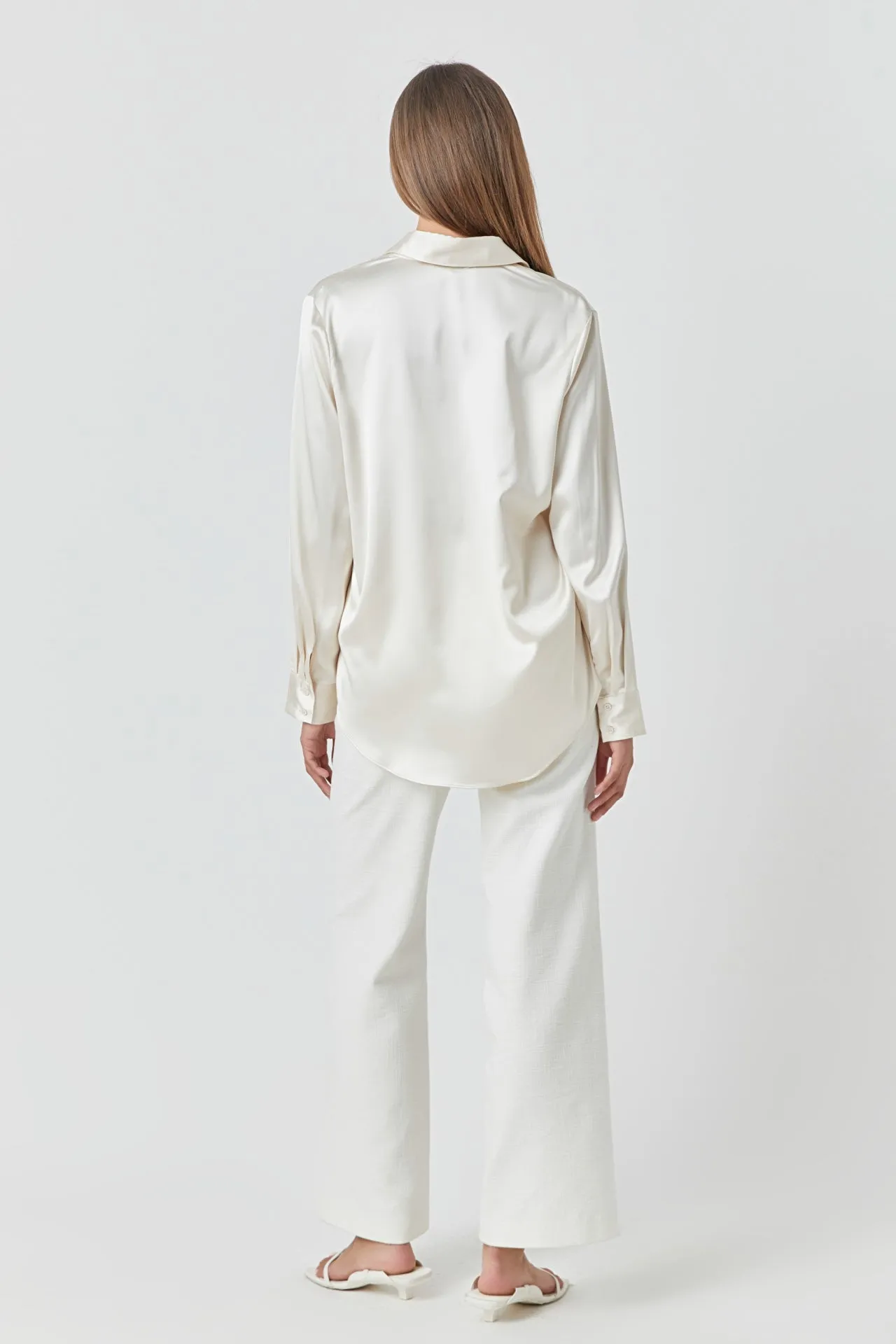 Classic Satin Over Shirt - Final Sale sold by Endless Rose product image thumbnail 4