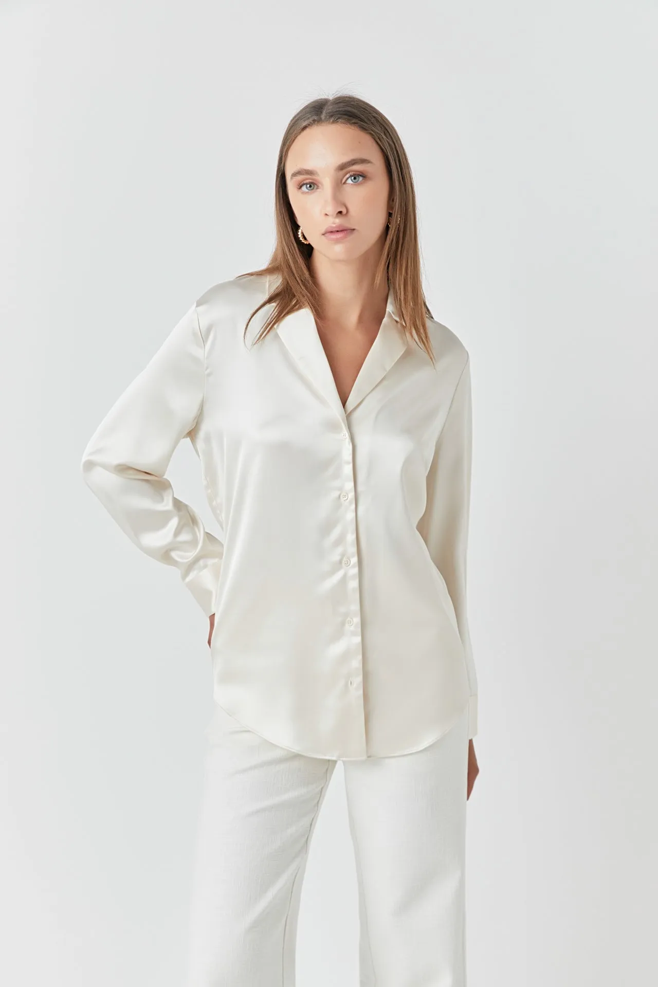 Classic Satin Over Shirt - Final Sale sold by Endless Rose product image thumbnail 5