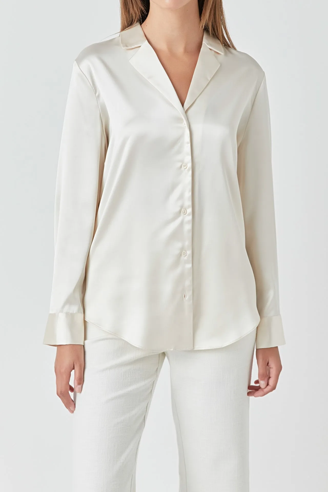 Classic Satin Over Shirt - Final Sale sold by Endless Rose product image thumbnail 2