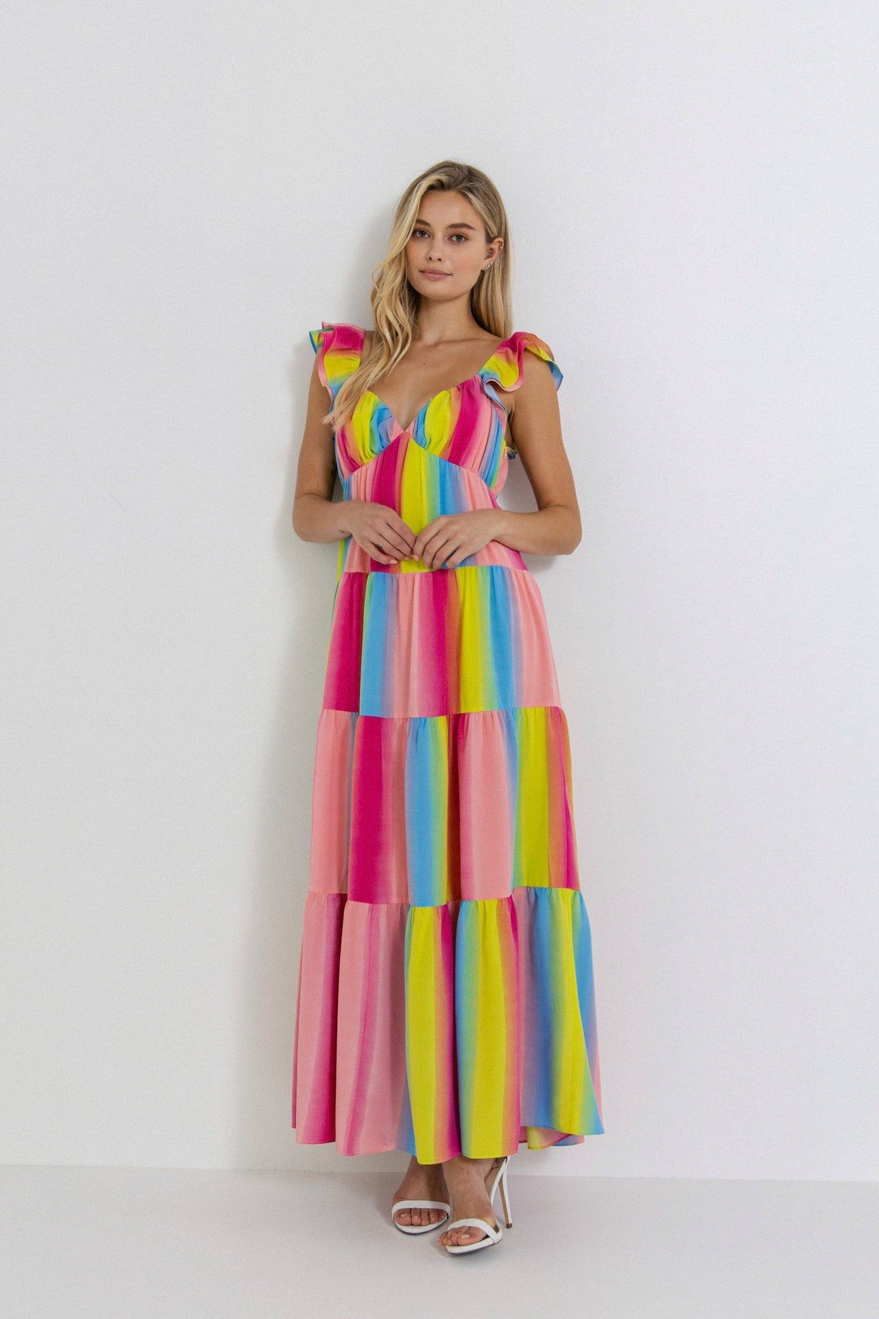Ombre Stripe Maxi Dress sold by Endless Rose