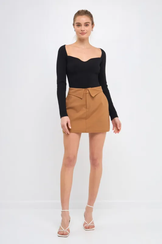 Fold Waist Mini Skort sold by Endless Rose