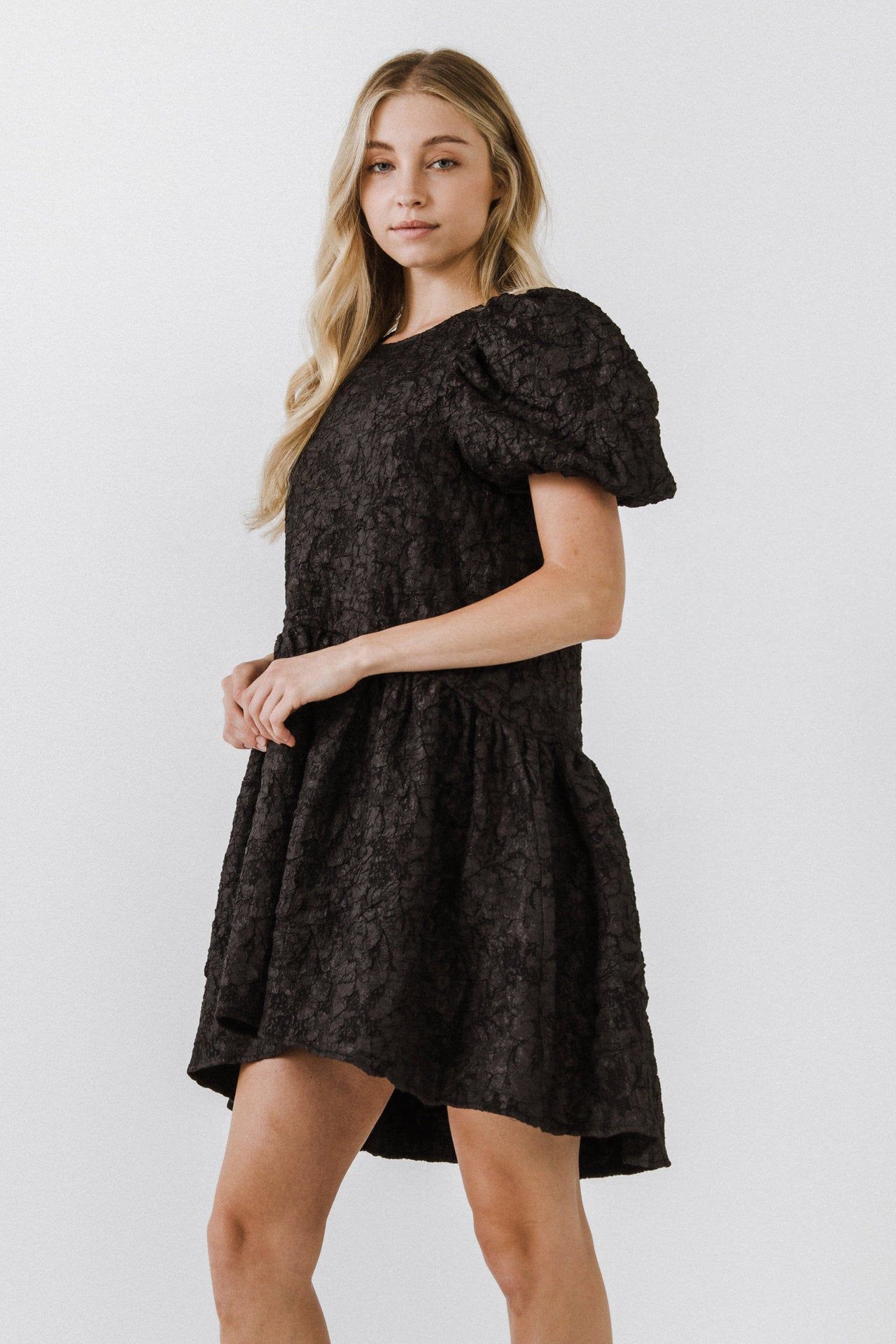 Puff Sleeve Drop Waist Dress sold by Endless Rose product image thumbnail 3