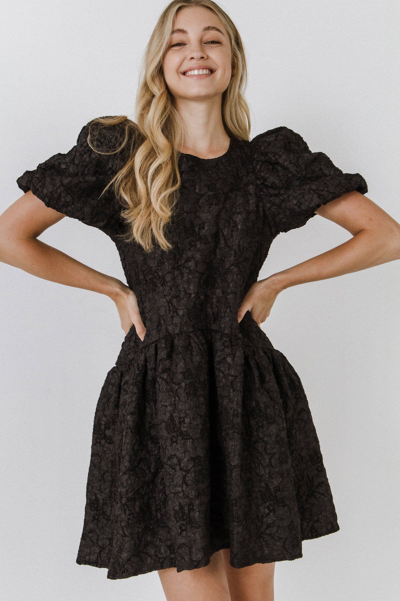 Puff Sleeve Drop Waist Dress sold by Endless Rose product image thumbnail 5
