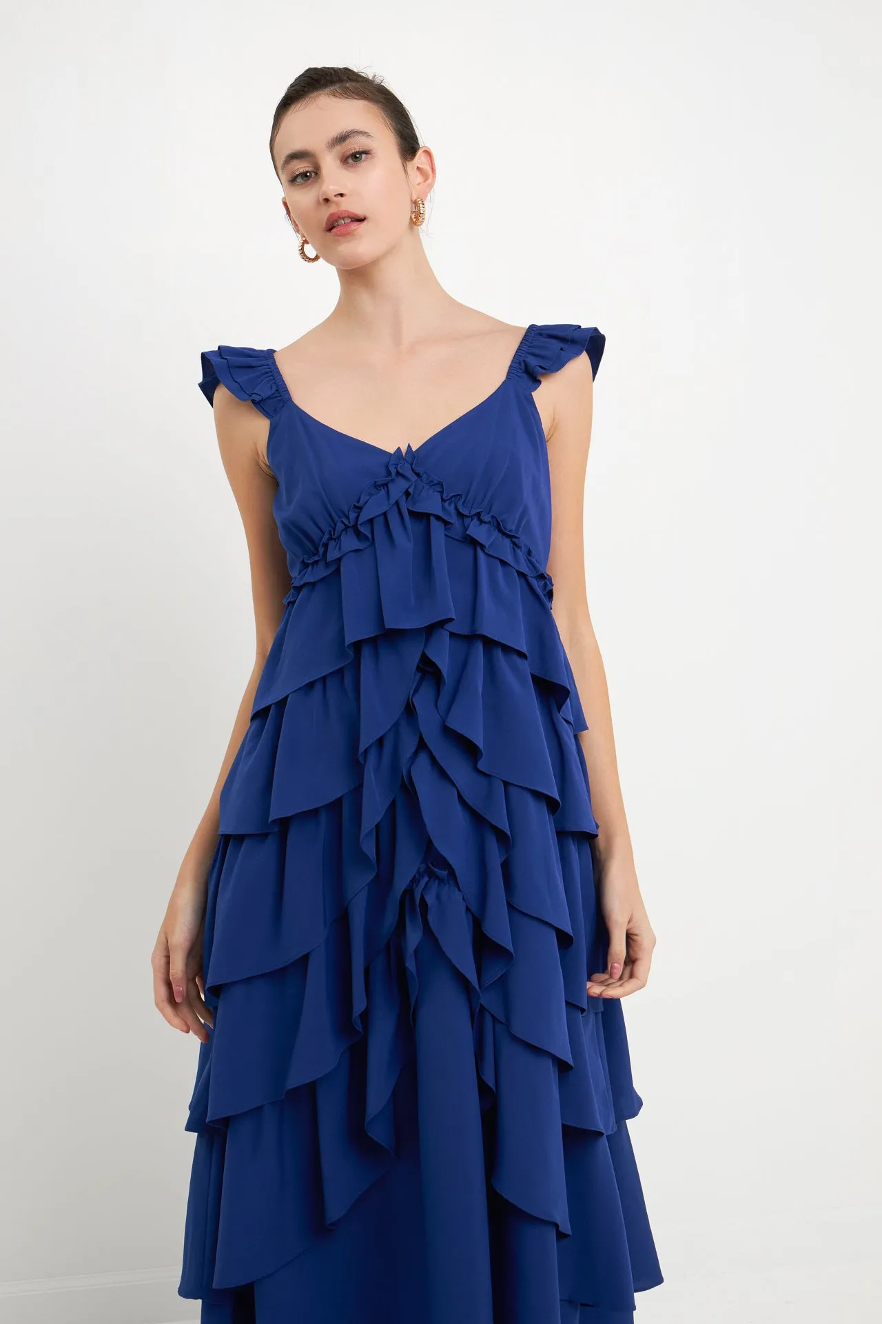 Waterfall Tiered Maxi High Low Dress sold by Endless Rose product image thumbnail 5