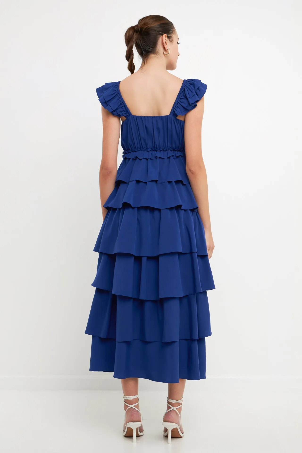 Waterfall Tiered Maxi High Low Dress sold by Endless Rose product image thumbnail 4