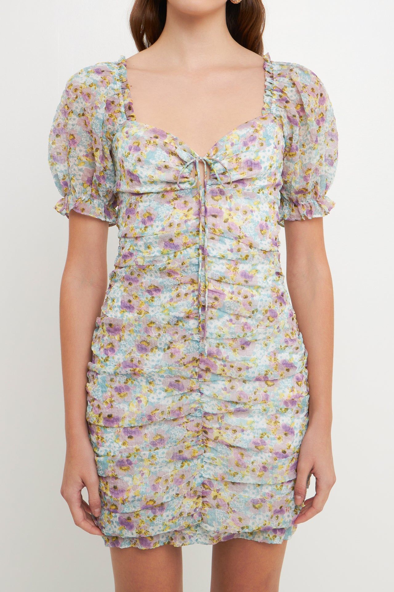 Puff Sleeve Mini Dress with Sweetheart Neckline sold by Endless Rose product image thumbnail 4