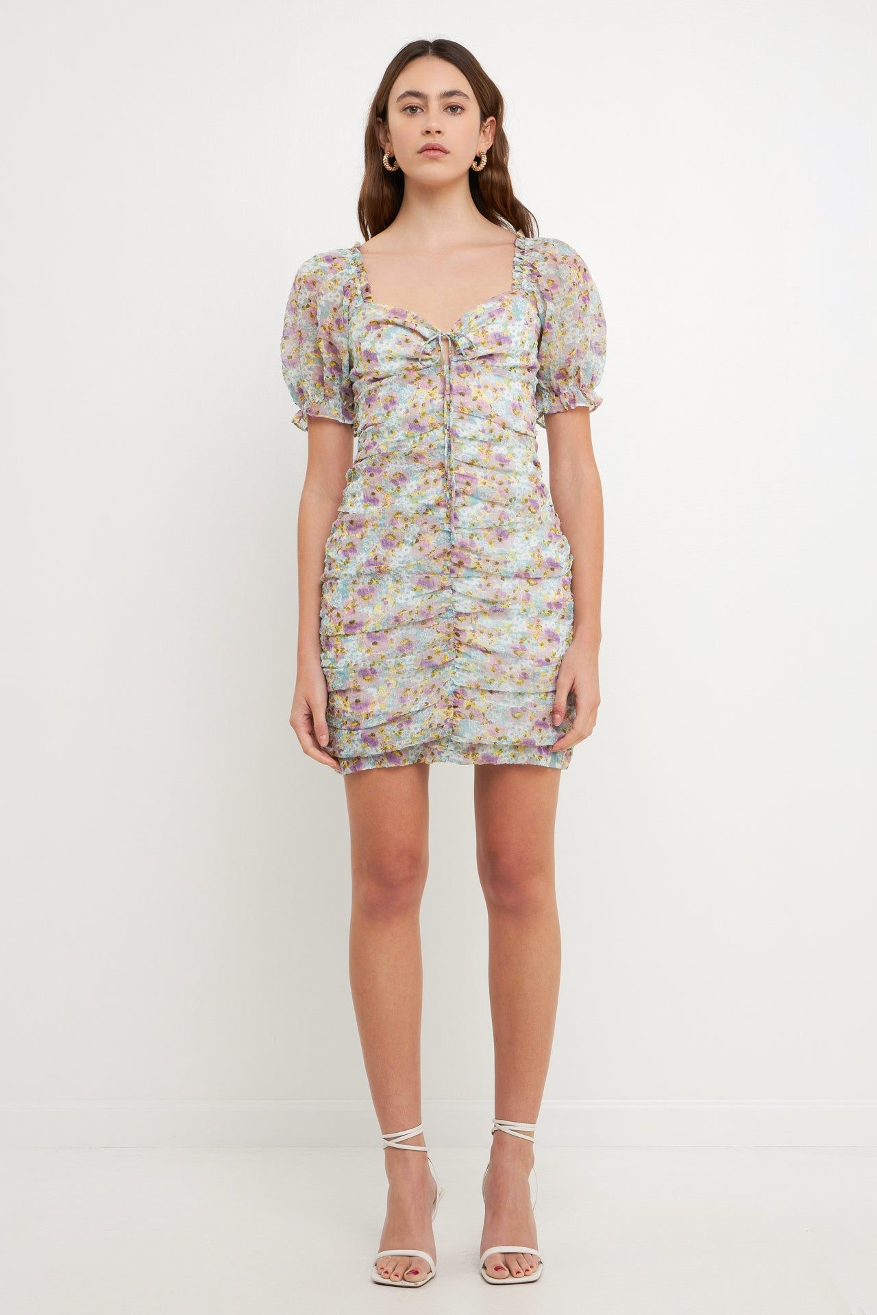 Puff Sleeve Mini Dress with Sweetheart Neckline sold by Endless Rose