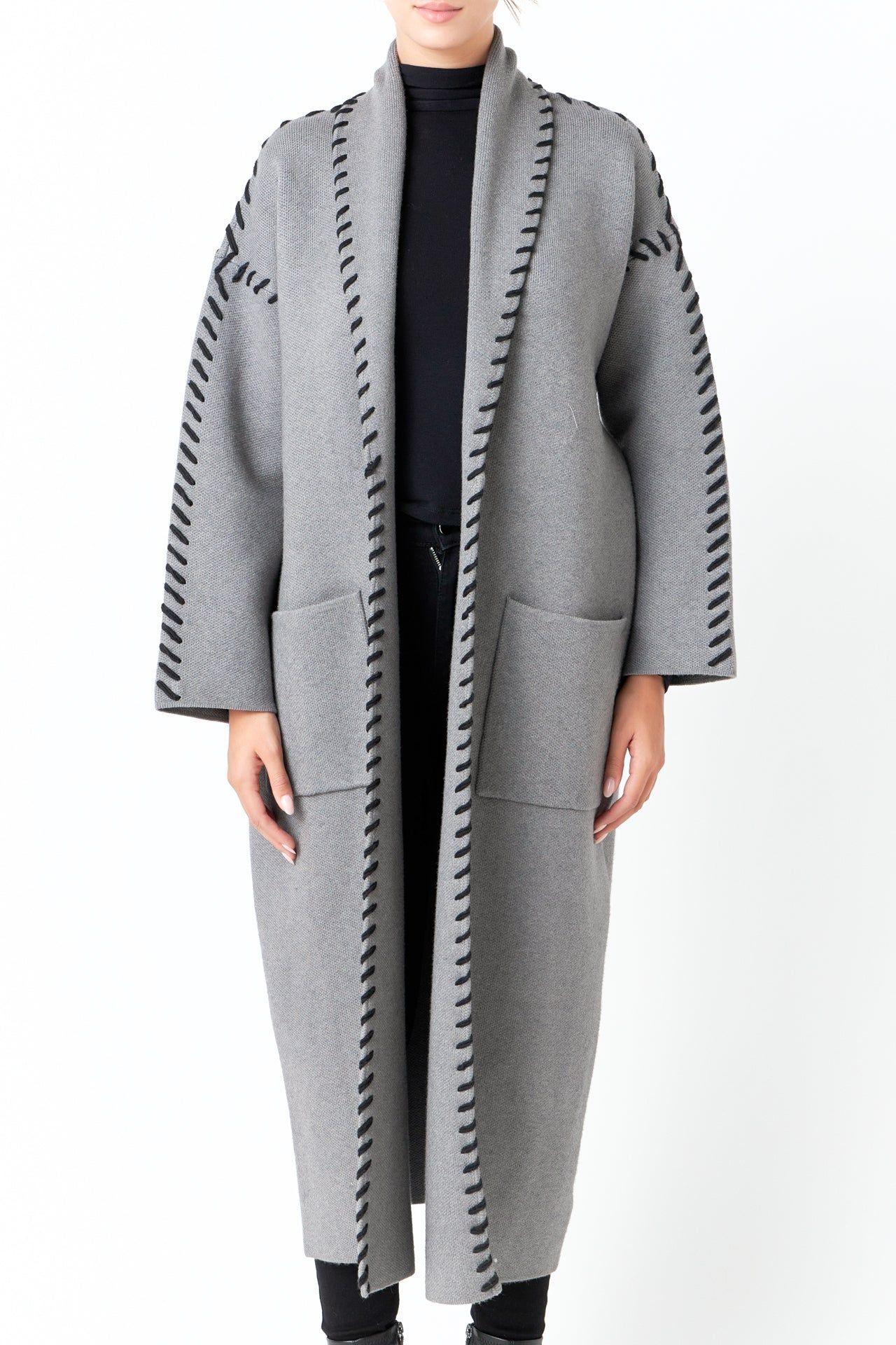 Whip Stitched Long Knit Cardigan sold by Endless Rose product image thumbnail 2