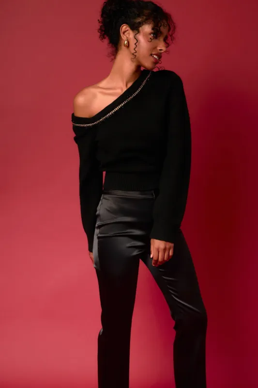 Chain Trimmed One Shoulder Top sold by Endless Rose